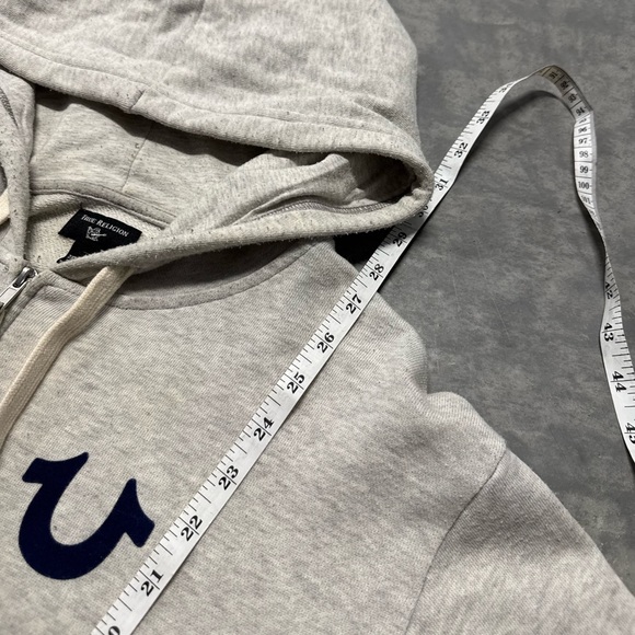 True Religion Light Gray Zip-Up Hoodie - Picture 6 of 6